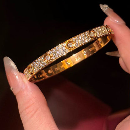 [⭐Reverie Jewels]LOVE BRACELET 6.1MM DIAMOND-PAVED 10 BIG DIAMONDS