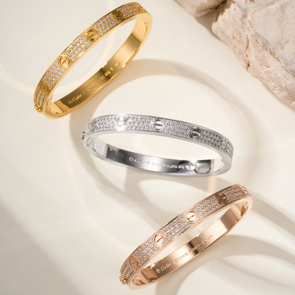 [⭐Reverie Jewels]LOVE BRACELET 6.1MM DIAMOND-PAVED