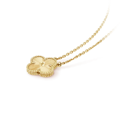 [⭐Reverie Jewels]CLOVER 15MM LASER NECKLACE