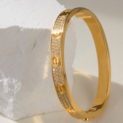 [⭐Reverie Jewels]LOVE BRACELET 6.1MM DIAMOND-PAVED