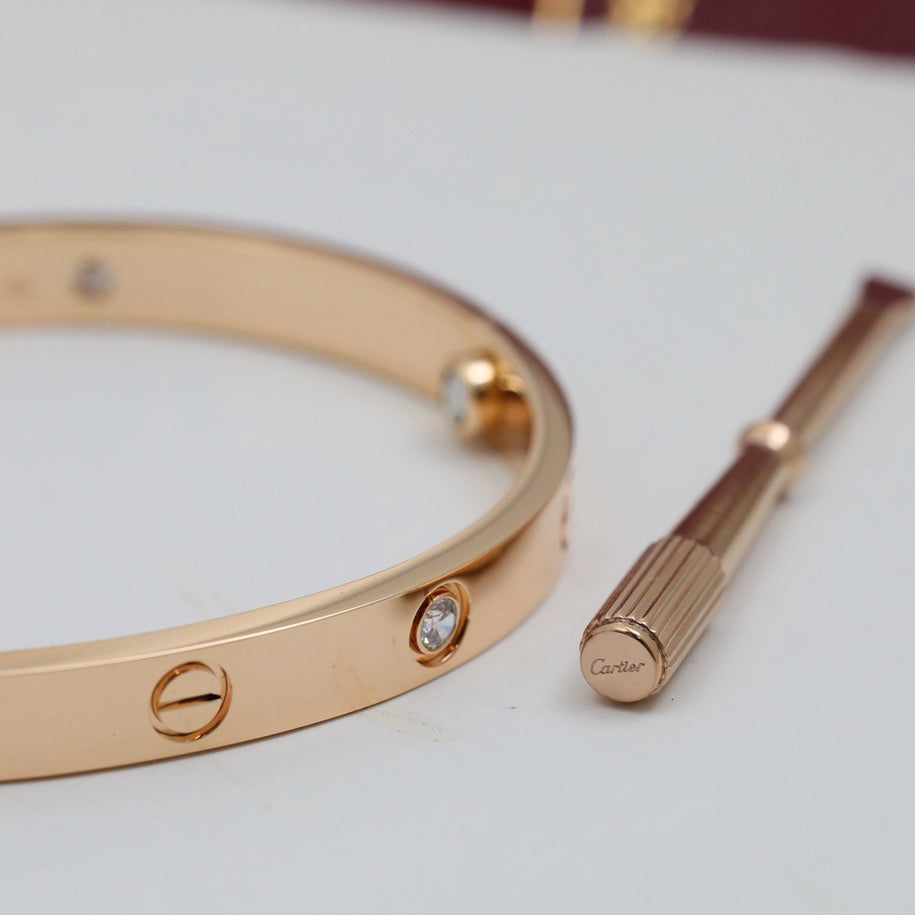 [⭐Reverie Jewels]LOVE BRACELET 6.1MM 4 DIAMONDS
