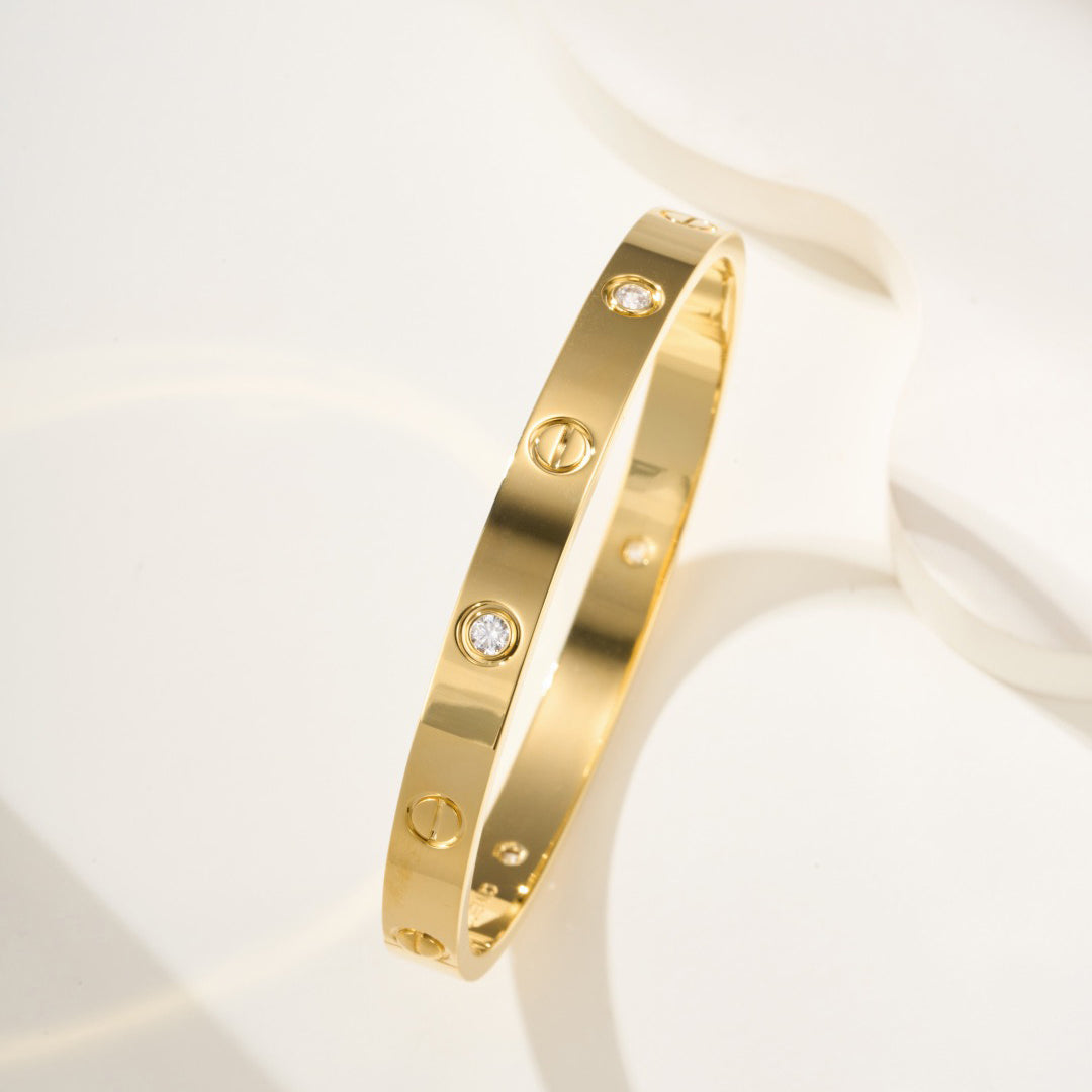 [⭐Reverie Jewels]LOVE BRACELET 6.1MM 4 DIAMONDS