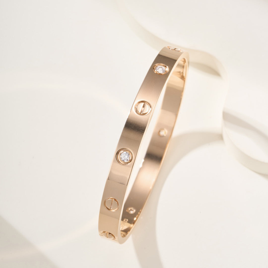 [⭐Reverie Jewels]LOVE BRACELET 6.1MM 4 DIAMONDS