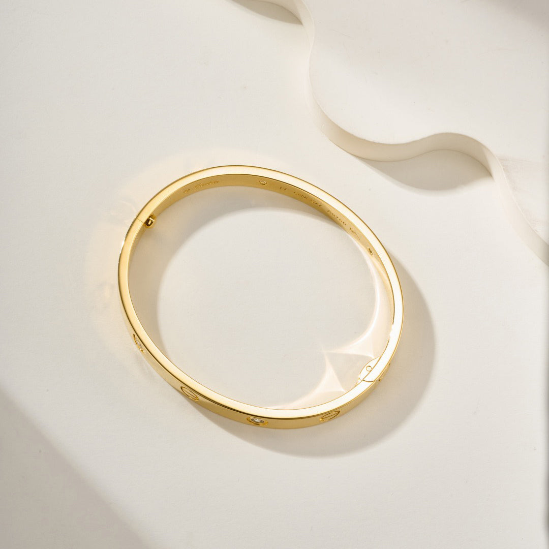 [⭐Reverie Jewels]LOVE BRACELET 6.1MM 4 DIAMONDS