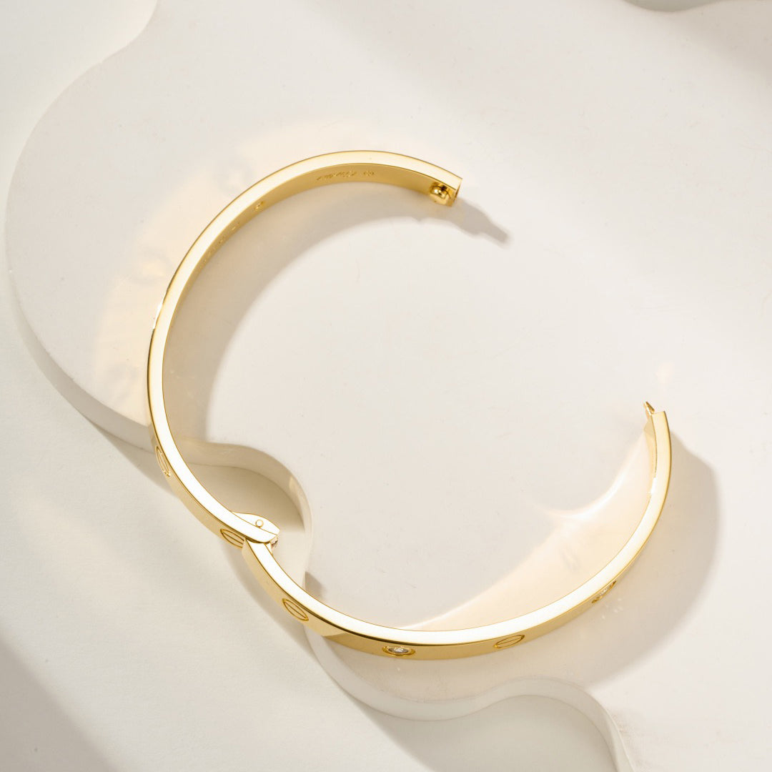 [⭐Reverie Jewels]LOVE BRACELET 6.1MM 4 DIAMONDS