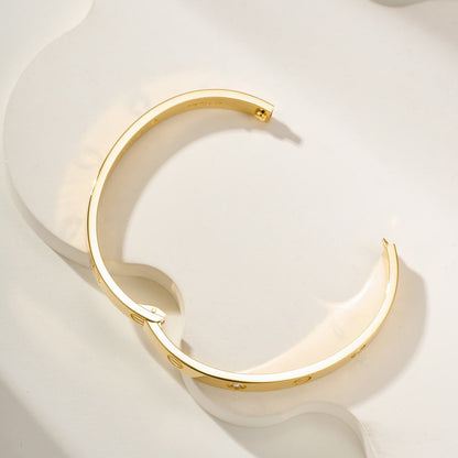 [⭐Reverie Jewels]LOVE BRACELET 6.1MM 4 DIAMONDS