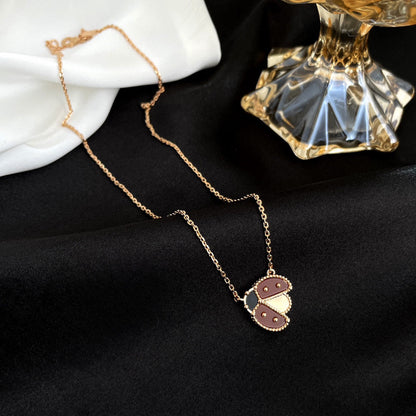 [⭐Reverie Jewels]LUCKY  CARNELIANS LADYBUG NECKLACE
