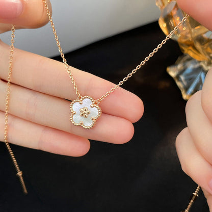 [⭐Reverie Jewels]LUCKY  WHITE MOP  PLUM BLOSSOM NECKLACE