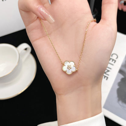 [⭐Reverie Jewels]LUCKY  WHITE MOP  PLUM BLOSSOM NECKLACE