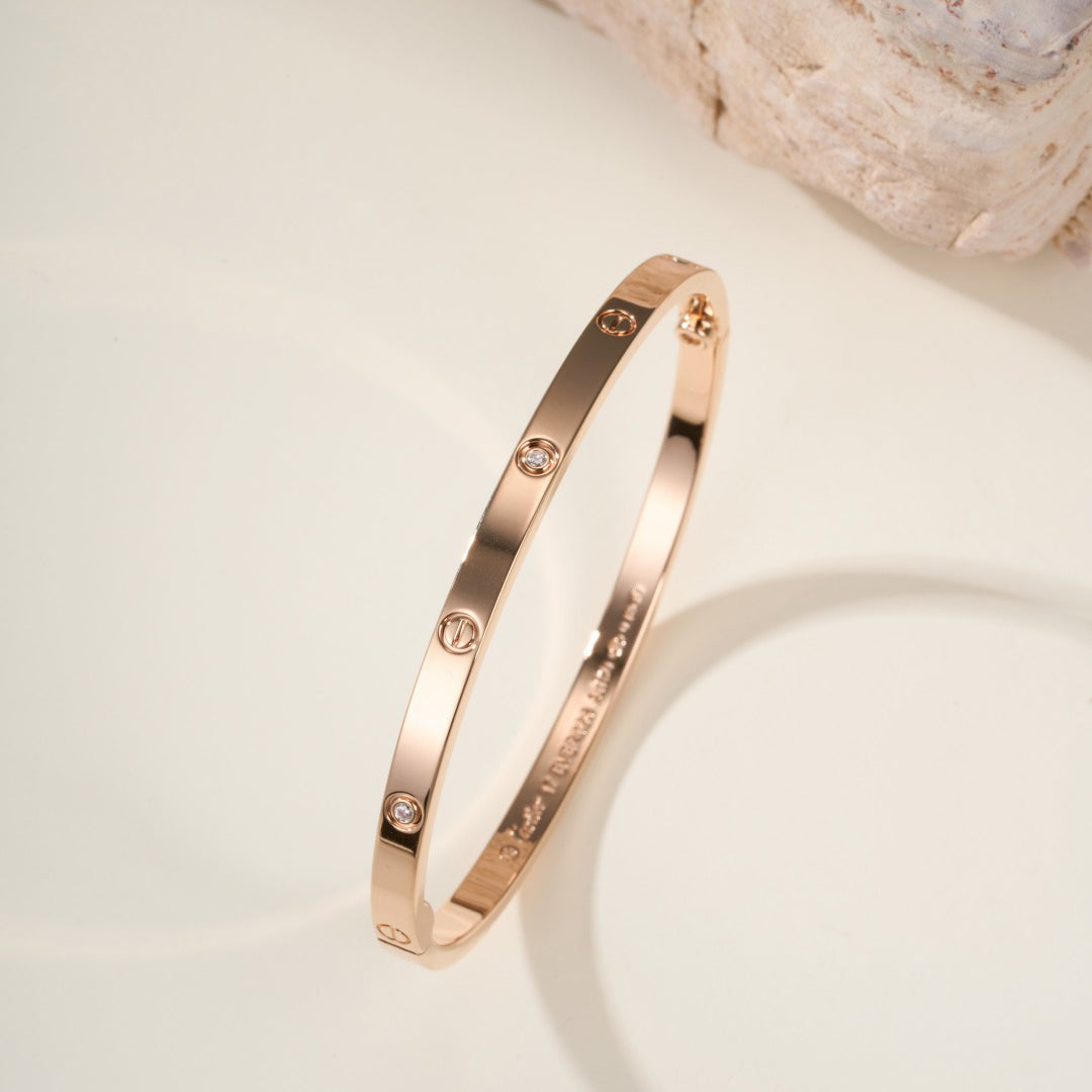 [⭐Reverie Jewels]LOVE BRACELET 3.65MM 6 DIAMONDS