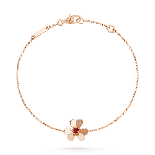 [⭐Reverie Jewels]FRIVOLE GOLD FLOWER PINK MALACHITE BRACELET