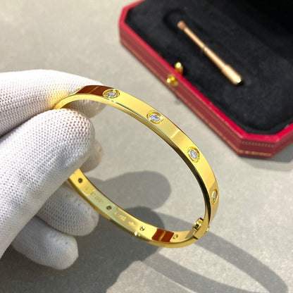 [⭐Reverie Jewels]LOVE BRACELET 6.1MM 10 DIAMONDS
