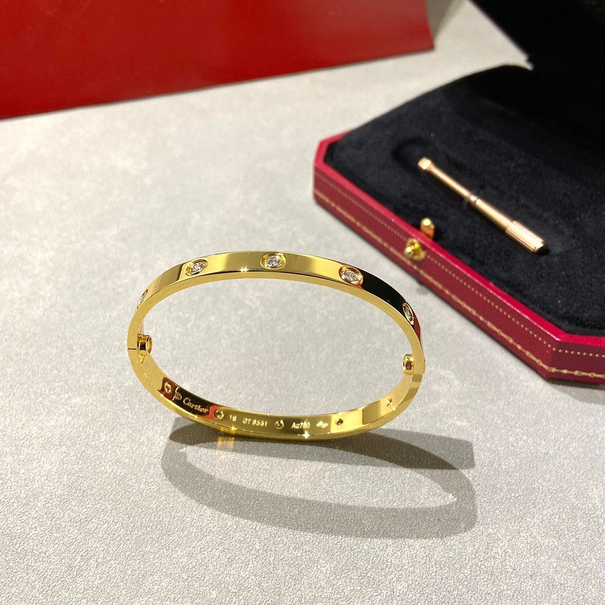 [⭐Reverie Jewels]LOVE BRACELET 6.1MM 10 DIAMONDS
