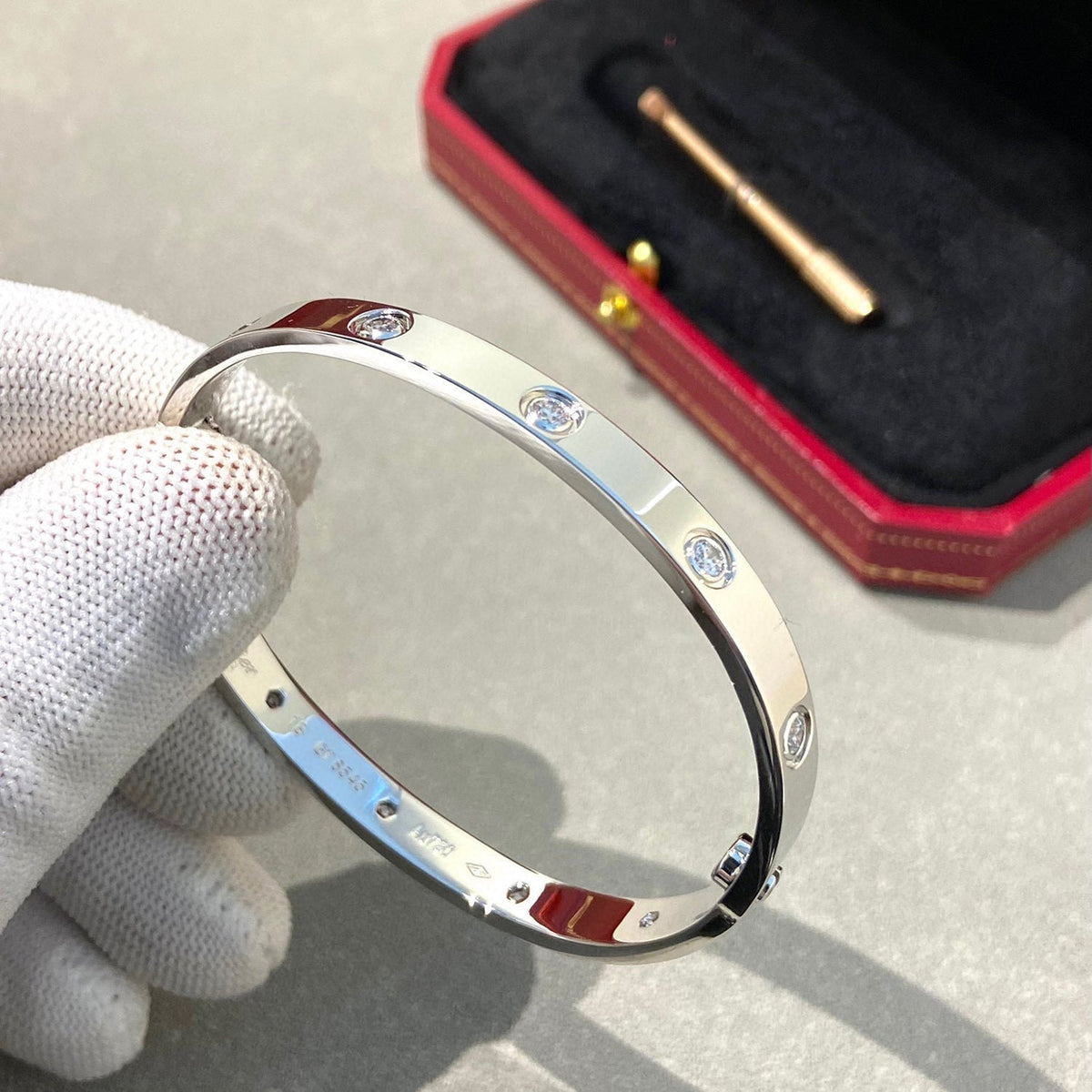 [⭐Reverie Jewels]LOVE BRACELET 6.1MM 10 DIAMONDS