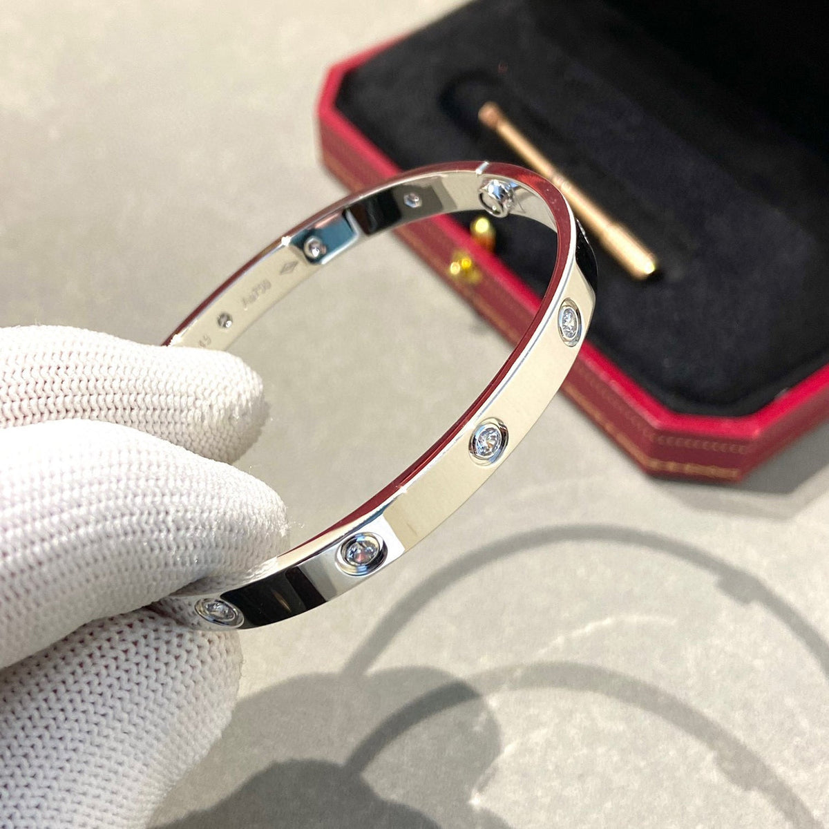 [⭐Reverie Jewels]LOVE BRACELET 6.1MM 10 DIAMONDS