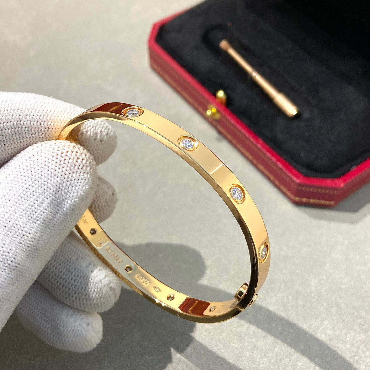 [⭐Reverie Jewels]LOVE BRACELET 6.1MM 10 DIAMONDS