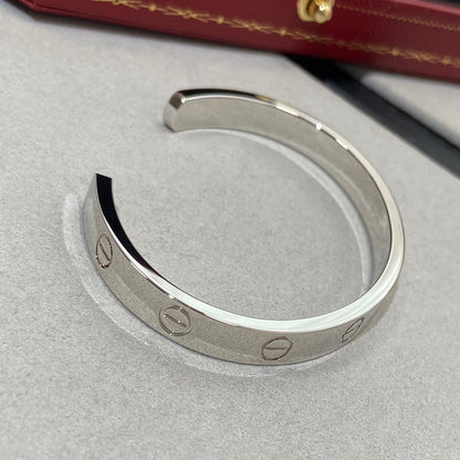 [⭐Reverie Jewels]LOVE BRACELET 6.1MM 1 DIAMOND OPEN CUFF