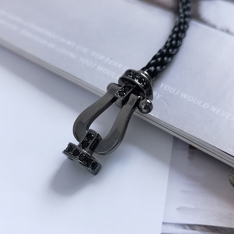 [⭐Reverie Jewels]FORCE LARGE SERIES HORSESHOE BLACK SAMURAI BRACELET