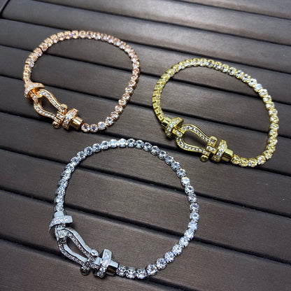 [⭐Reverie Jewels]FORCE  HORSESHOE  DIAMOND TENNIS BRACELET