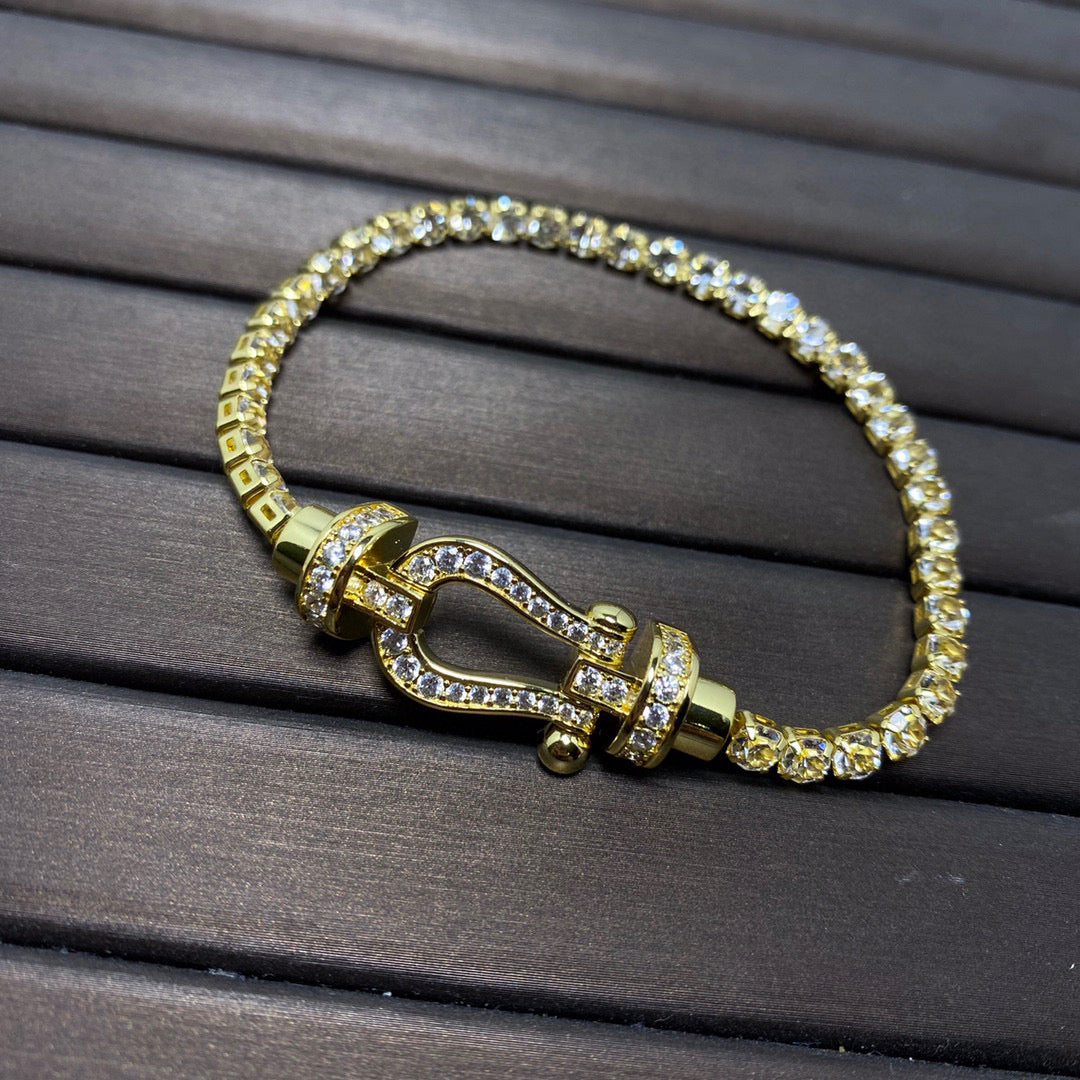 [⭐Reverie Jewels]FORCE  HORSESHOE  DIAMOND TENNIS BRACELET