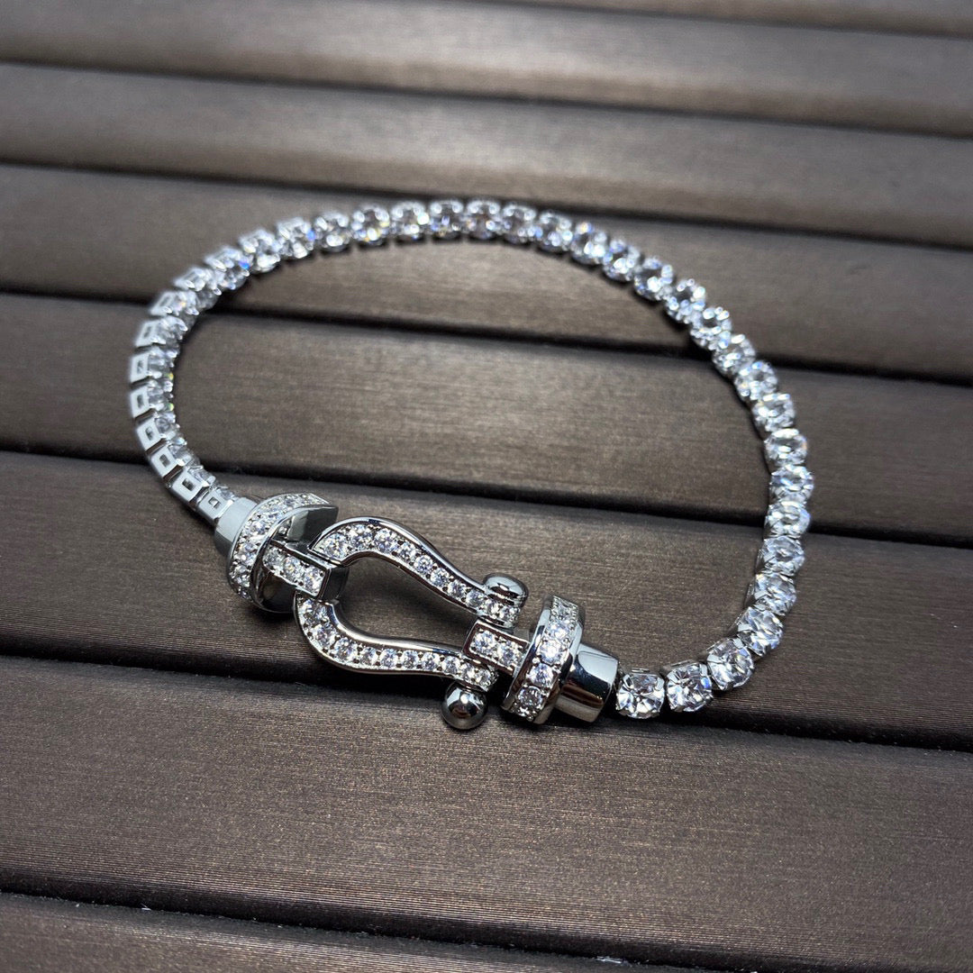[⭐Reverie Jewels]FORCE  HORSESHOE  DIAMOND TENNIS BRACELET