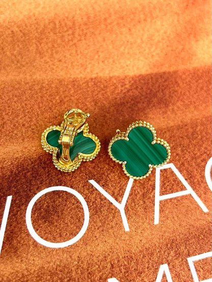 [⭐Reverie Jewels] CLOVER LARGE (20mm) 1 MOTIFS GREENER MOP STUD EARRINGS
