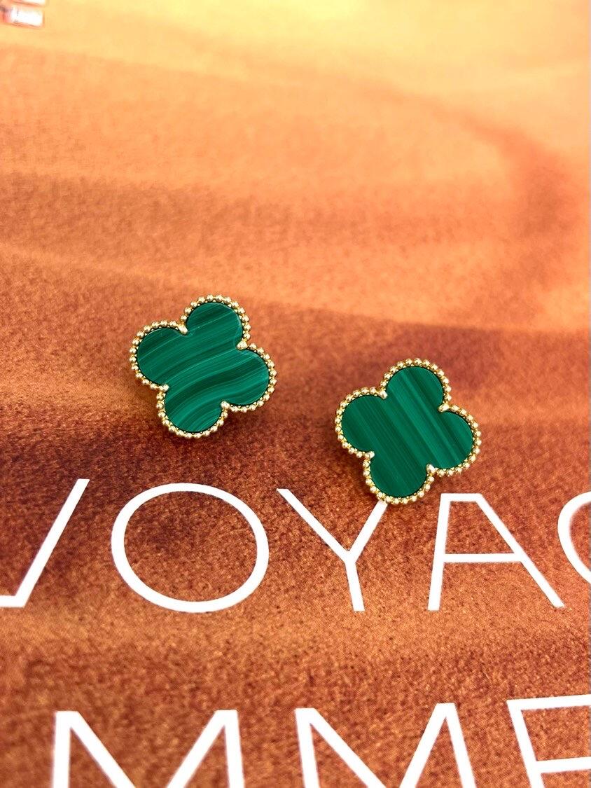 [⭐Reverie Jewels] CLOVER LARGE (20mm) 1 MOTIFS GREENER MOP STUD EARRINGS