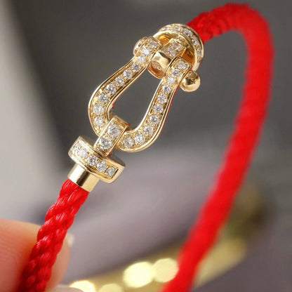 [⭐Reverie Jewels]FORCE LARGE HORSESHOE FULL DIAMOND BRACELET SILVER