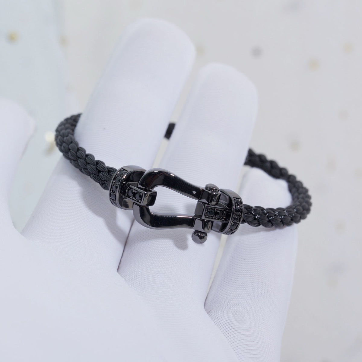 [⭐Reverie Jewels]FORCE LARGE SERIES HORSESHOE BLACK SAMURAI BRACELET