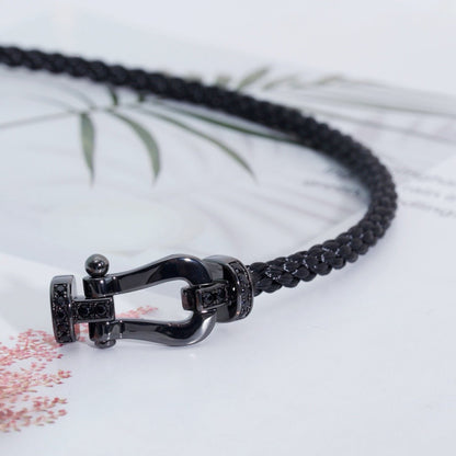 [⭐Reverie Jewels]FORCE LARGE SERIES HORSESHOE BLACK SAMURAI BRACELET