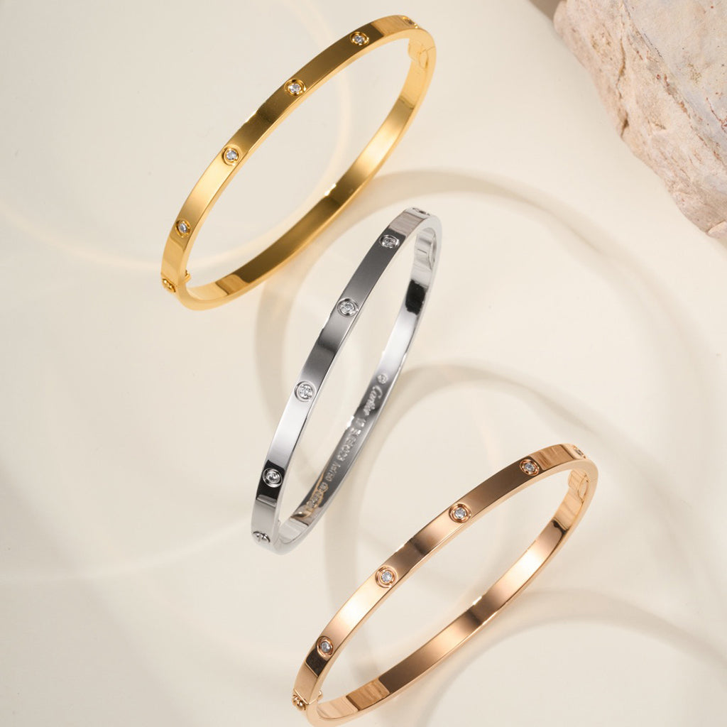 [⭐Reverie Jewels]LOVE BRACELET 3.65MM 10 DIAMONDS