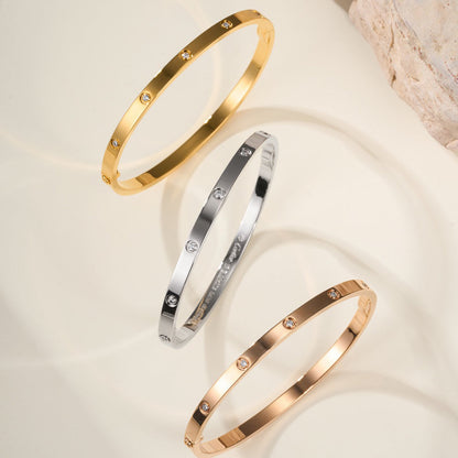 [⭐Reverie Jewels]LOVE BRACELET 3.65MM 10 DIAMONDS