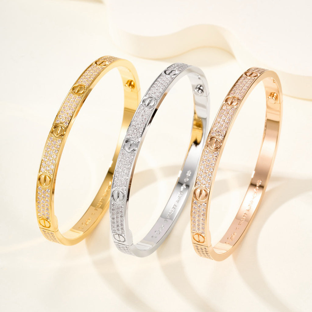 [⭐Reverie Jewels]LOVE BRACELET 4.8MM DIAMOND-PAVED
