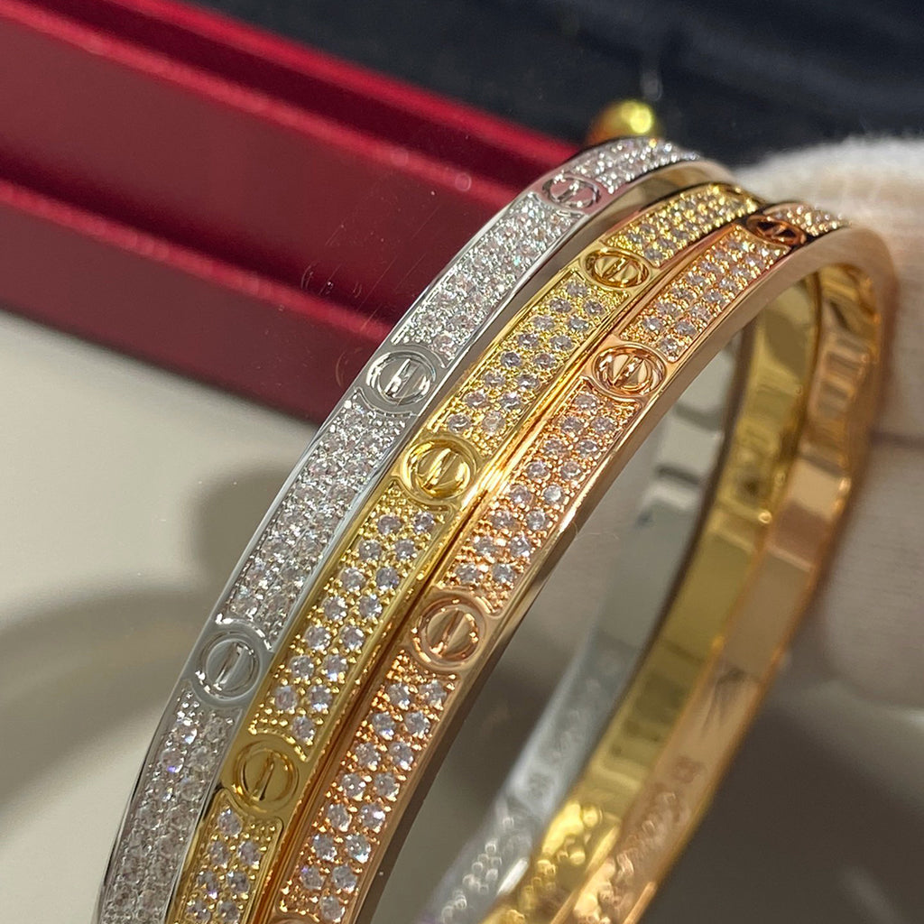 [⭐Reverie Jewels]LOVE BRACELET 3.65MM DIAMOND-PAVED