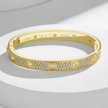 [⭐Reverie Jewels]LOVE BRACELET 6.1MM DIAMOND-PAVED 10 BIG DIAMONDS