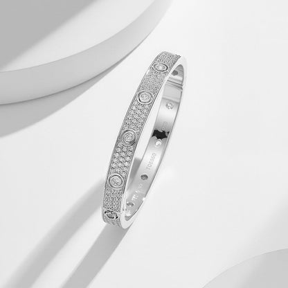 [⭐Reverie Jewels]LOVE BRACELET 6.1MM DIAMOND-PAVED 10 BIG DIAMONDS