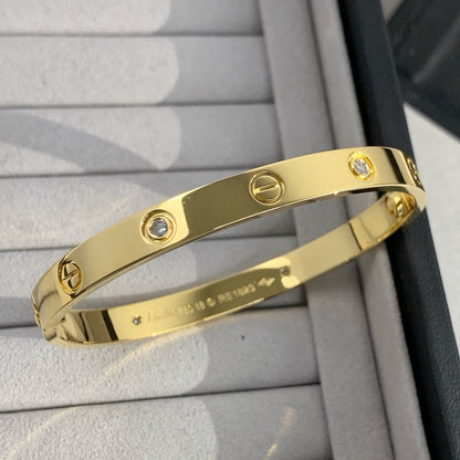 [⭐Reverie Jewels]LOVE BRACELET 6.1MM 4 DIAMONDS