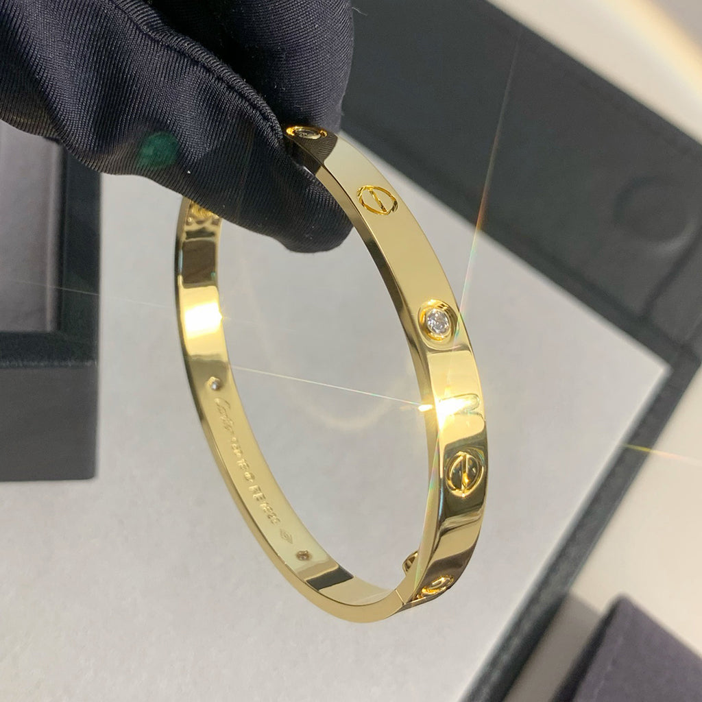 [⭐Reverie Jewels]LOVE BRACELET 6.1MM 4 DIAMONDS