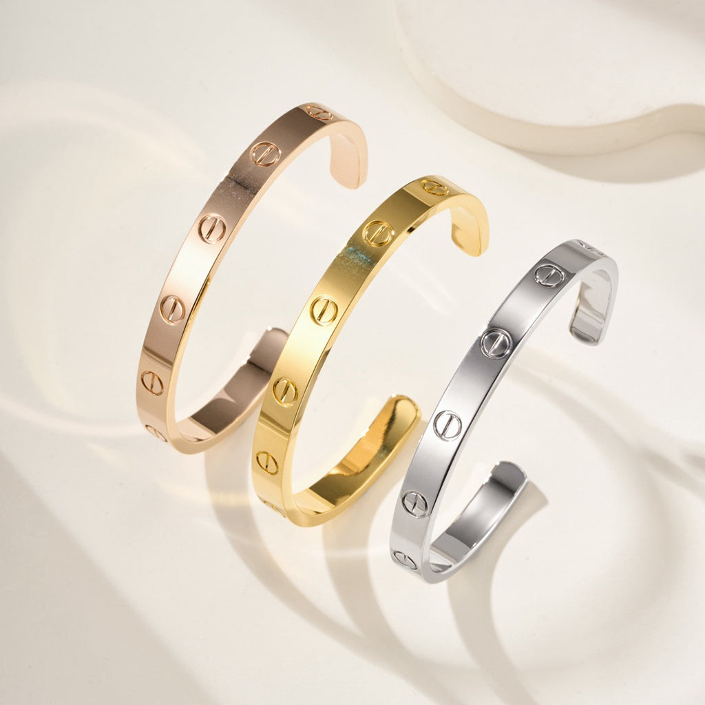 [⭐Reverie Jewels]LOVE BRACELET 6.1MM OPEN CUFF