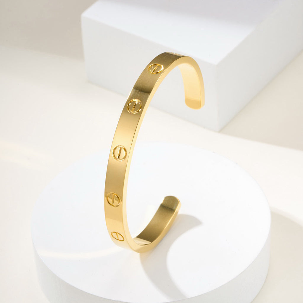[⭐Reverie Jewels]LOVE BRACELET 6.1MM OPEN CUFF