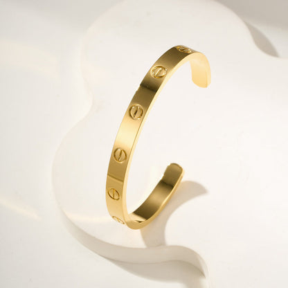 [⭐Reverie Jewels]LOVE BRACELET 6.1MM OPEN CUFF