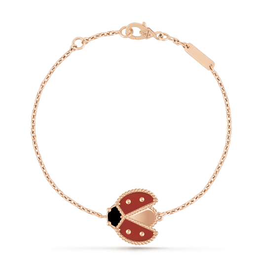 [⭐Reverie Jewels]LUCKY SPRING 1 MOTIF PINK GOLD BRACELET