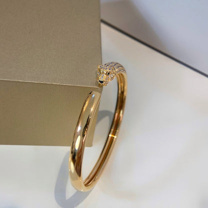 [⭐Reverie Jewels]PANTHERE HALF DIAMOND OPEN BRACELET