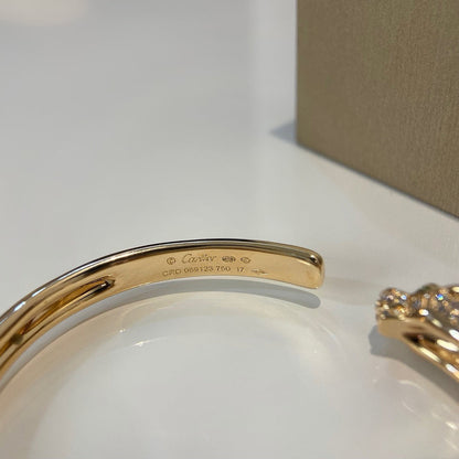 [⭐Reverie Jewels]PANTHERE HALF DIAMOND OPEN BRACELET