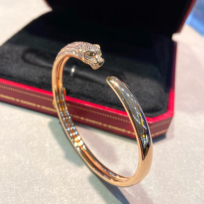 [⭐Reverie Jewels]PANTHERE HALF DIAMOND OPEN BRACELET