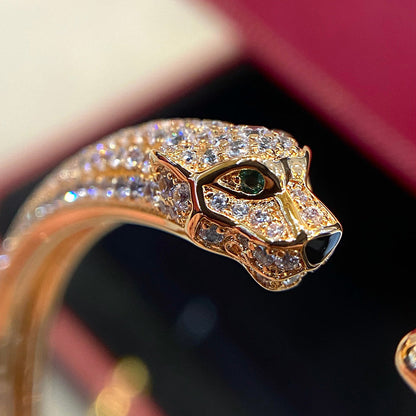 [⭐Reverie Jewels]PANTHERE HALF DIAMOND OPEN BRACELET