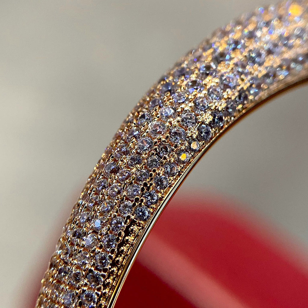 [⭐Reverie Jewels]PANTHERE HALF DIAMOND OPEN BRACELET