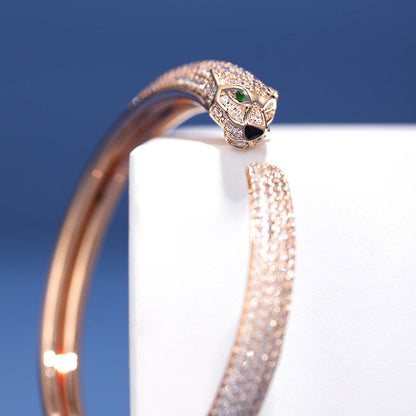 [⭐Reverie Jewels]PANTHERE FULL DIAMOND OPEN BRACELET