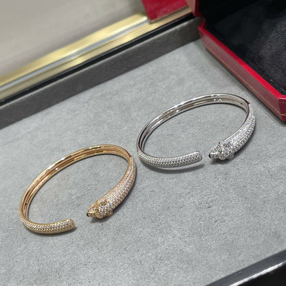 [⭐Reverie Jewels]PANTHERE FULL DIAMOND OPEN BRACELET
