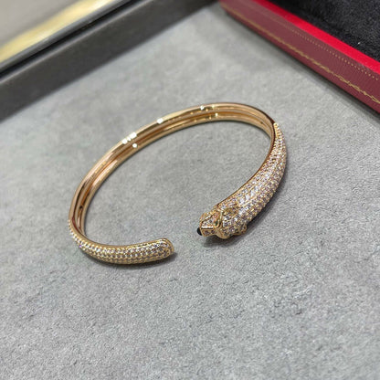 [⭐Reverie Jewels]PANTHERE FULL DIAMOND OPEN BRACELET
